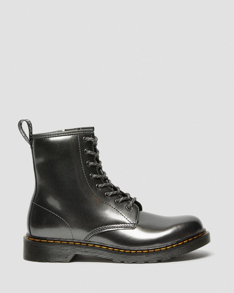 Dr Martens Youth 1460 Metallic Snørestøvler Børn Grå | DK 710TCE